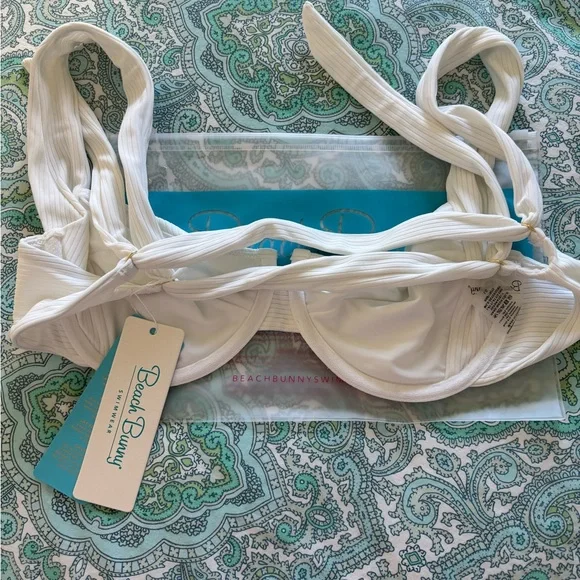 NWT Beach Bunny Karter Ribbed Bralette Bikini Top - Picture 6 of 8